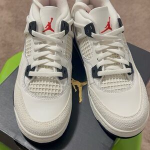 Jordan Kids Sneakers White with Red Accents